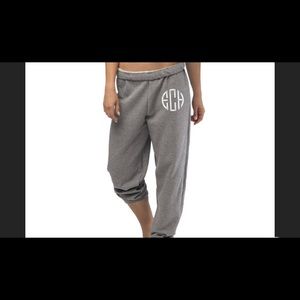 Customized vinyl monogrammed sweatpants